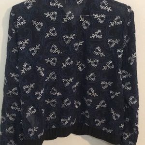 Abercrombie and Fitch Embroidered Bomber Jacket